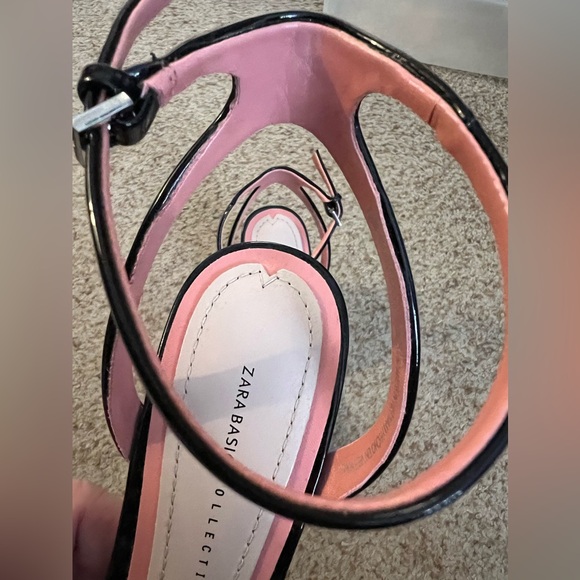ZARA black sandals with pink and clear details - Picture 6 of 8